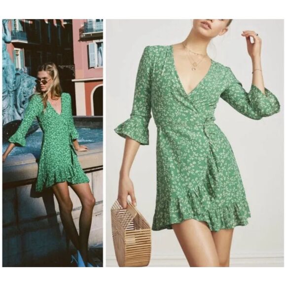 Faithfull the Brand Dresses & Skirts - Faithfull the Brand Carmel Dress Violette Print Green size  8
